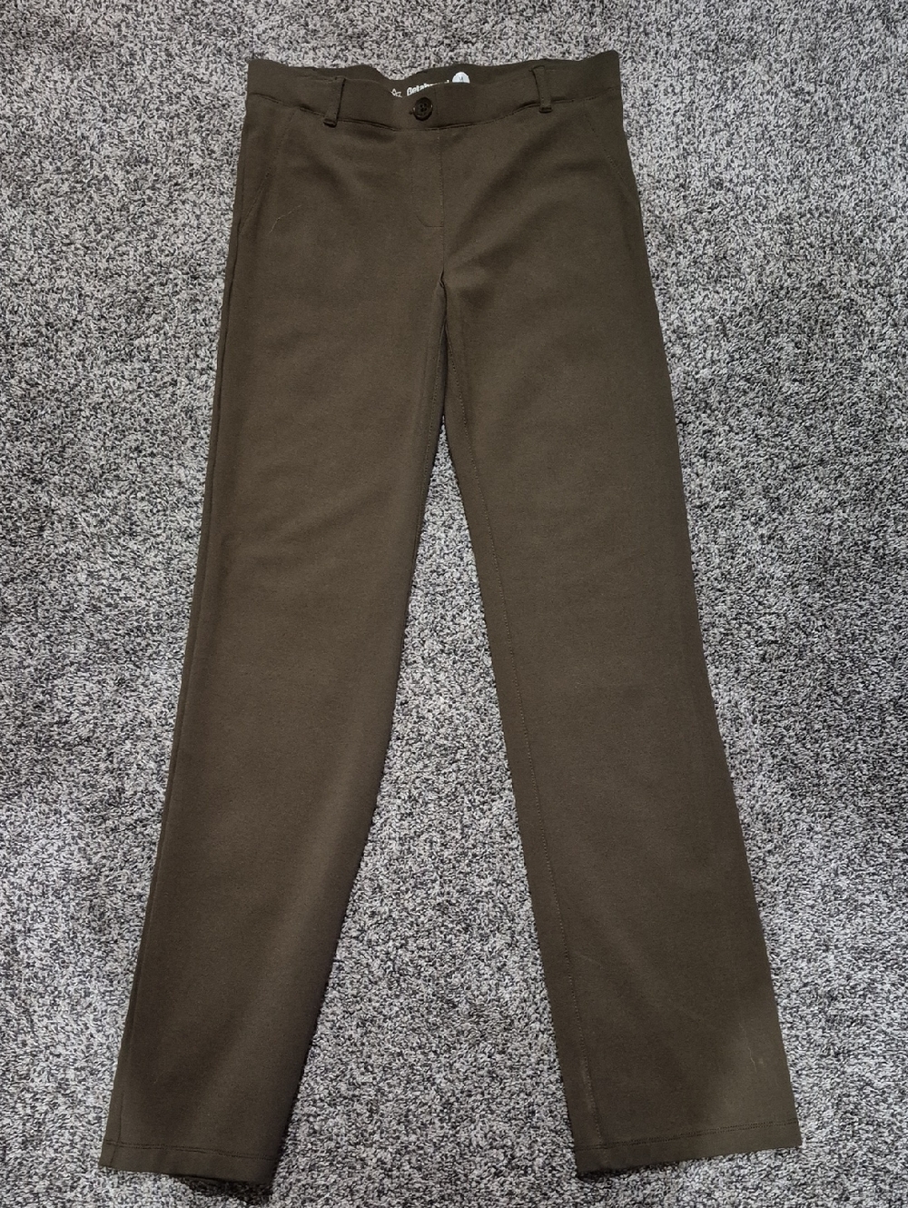 Betabrand Women's Olive Straight Yoga Dress Pants